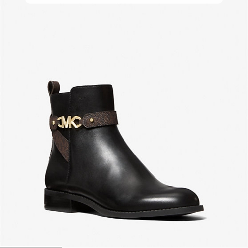 Michael Kors‎ Black Farrah Flat Ankle Booties  Women's 7.5 - Picture 12 of 14
